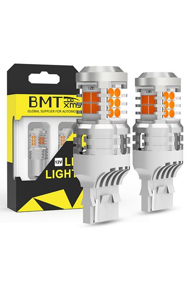 BMTxms 7440 W21w Wy21w T20 2x Canbus T20 7443 W21w Wy21w Py21w Bau15s ضوء إشارة الانعطاف Ba15s P21w N
