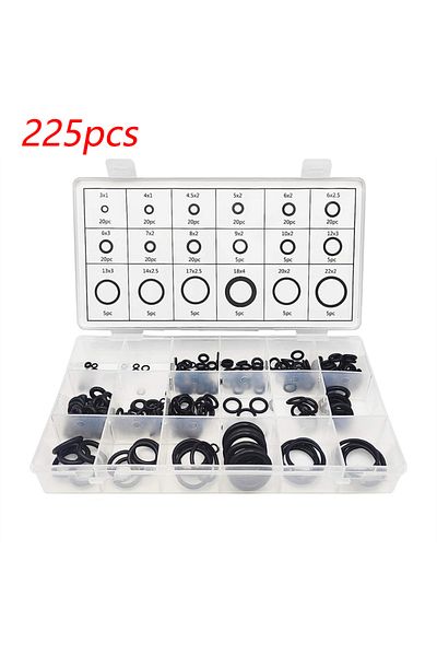 Choice 225pcs Black 225-1225pcs Nitrile O-rings Sealing Gasket Set Rubber O Rings Kits Black High-pressure