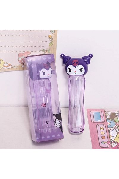 Choice Creative Sanrio Kuromi Cinnamoroll Cotton Swab Storage Box with Mirror Kawaii Ortable My Melody T...