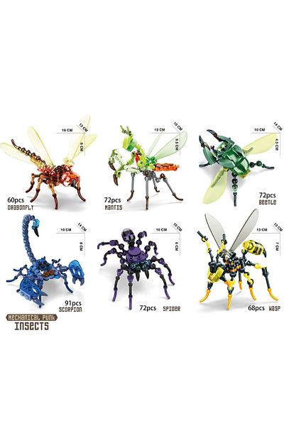 Choice Farm Vegetable Garden Animals Insect Scorpion Mantis Honeybee Ants Spider Accessories Building Bl...