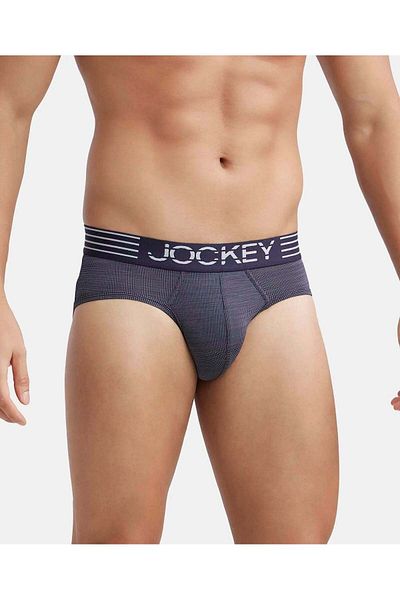 JOCKEY ملابس داخلية رياضية من الألياف الدقيقة للرجال من Move-MM04-01 باللون الأزرق