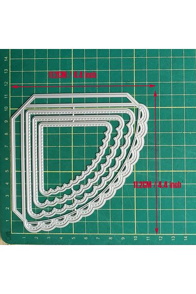 Choice Light Grey Metal Cutting Dies Nesting Corner Pocket Diy Scrapbooking Photo Album Decorative Embossin