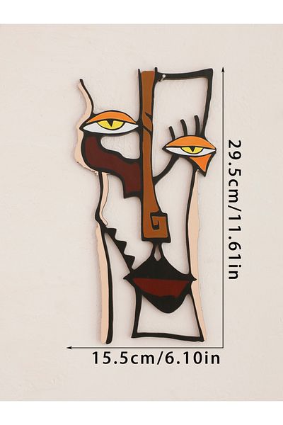 Choice Kk154-ms8759 ديكور حائط خشبي على شكل وجه تجريدي معلق على الحائط للمكتب المنزلي والديكور للغرفة