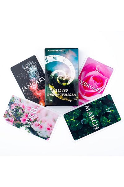 Choice مجموعة بطاقات التوقيت الصوفي Tk97k، 60 بطاقة، 10.3*6 سم، مجموعة بطاقات الإطار الزمني Twin Flame Tarot Deck Cosmic