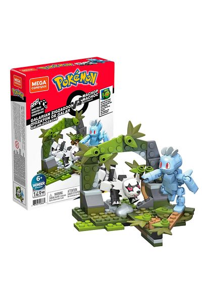 Choice 01 Mega Construx Pokemon Building Block Machop Zigzagoon Toxel Meowth Construction Set Action Figure