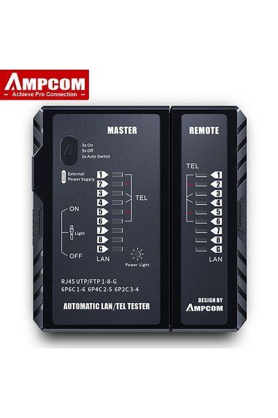 Choice AMPCOM Network Cable Tester LAN Wire Tester Tool Networking Tool Ethernet Cable Repair For RJ45 R...