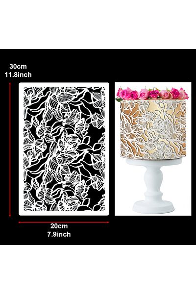 Choice 828-14-a New Cake Stencil Templates Flowers Design For Wedding Birthday Party Lace Pattern Cake Deco