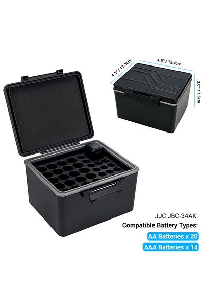XMSJ For Aa Aaa Batteries Jjc 44 Slots Battery Case With Battery Tester For Aa/aaa Batteries Weterproof H