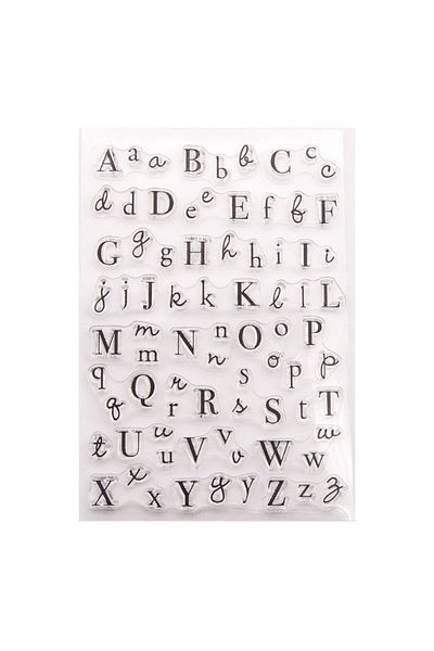 Choice 2pcs Letter Alphabet Transparent Silicone Clear Rubber Stamp Sheet Cling Scrapbooking DIY