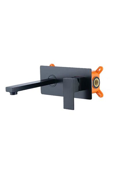 BECOLA With Orange Box Bakala Luxury Mirror Matte Black White Bathroom Faucet Basin Sink Tap Wall Mounted