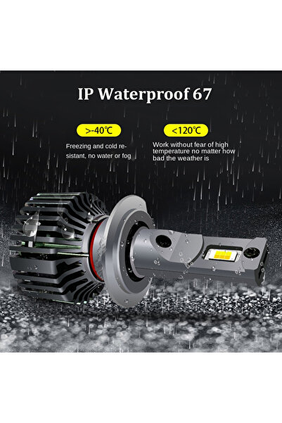 Choice 9006/HB4 3 ألوان 2 × 100 واط أصفر أبيض ثنائي اللون مصباح أمامي LED للسيارة 3000 كلفن + 4300 كلفن + 6000 كلفن H4 H8 H11 HB3 9