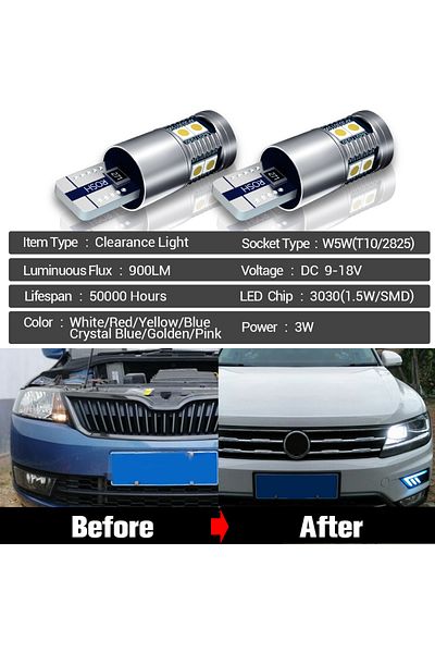 Choice White X-trail T30 T31 For Nissan X-trail X Trail Xtrail T30 T31 2001-2013 Accessories 2pcs Led Parki
