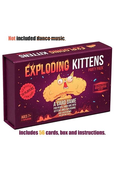 Choice Burgundy Exploding Kittens 4 In 1 Set Family Party Board Game Fun Adult Kids Toy Cards Game Suitable