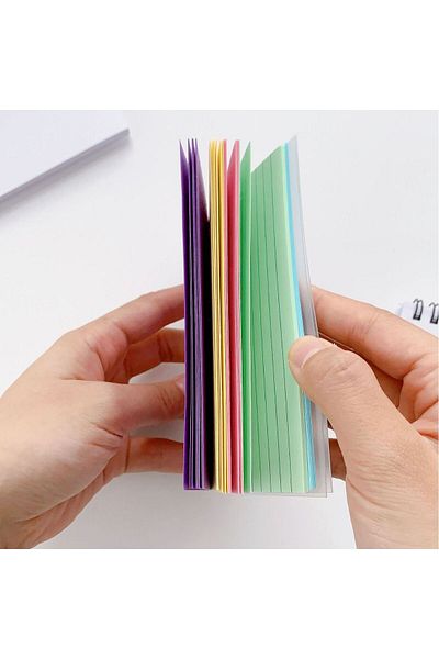 Choice Multicolor Bview Art Color Blocking Tearable Coil Notebook Sticky Notes Index Card Notebook Wordbook