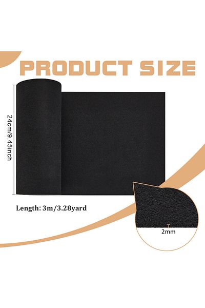 Choice Aech04-00748 118x9.4inch Felt Fabric Roll Dark Gray Craft Felt Roll For Felt Table Mats Diy Craftwor