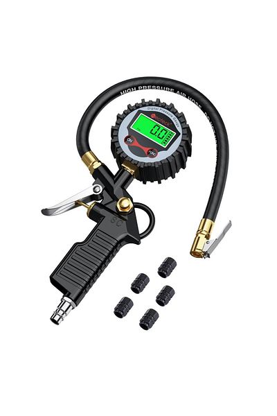 Choice Black Neoteck 200 Psi Lcd Digital Display Tire Pressure Gauge Tire Inflator Gauge Backlight Vehicle
