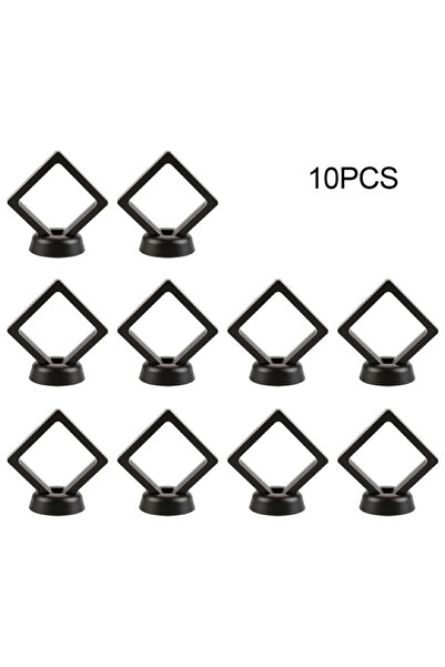 Choice1 Black 10PCS 5/10PCS Jewelry Storage Box 3D Packaging Case Gemstone Fl...