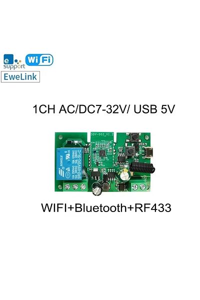 ZUIDID Ewi-rfbl-1ch 5-32v Ewelink Wifi Rf Garage Door Switch Wireless Self-locking Relay Module 1ch 5v Ac D