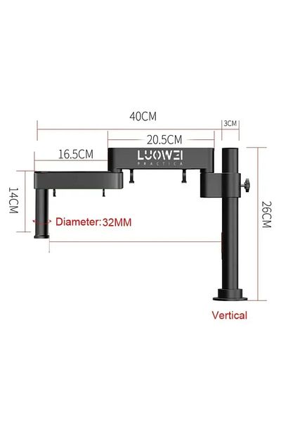 Choice 32mm Vertical Luowei Lw-017 Microscope Swing Arm Metal Telescopic Folding 360° Single Arm Fixed Lift