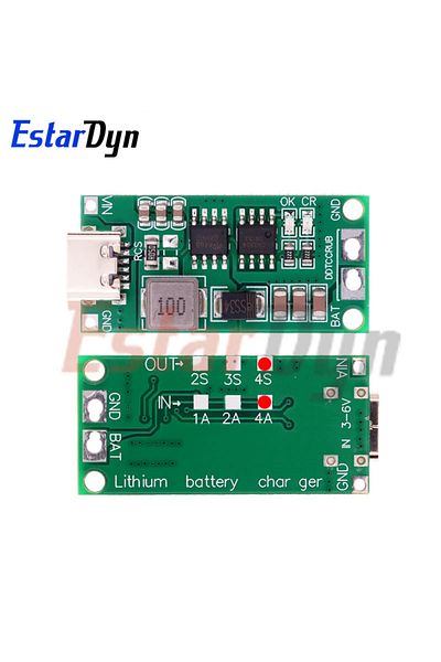 Estardyn 4s 4a Multi-cell 2s 3s 4s Type-c To 8.4v 12.6v 16.8v Step-up Boost Lipo Polymer Li-ion Charger 7.4v