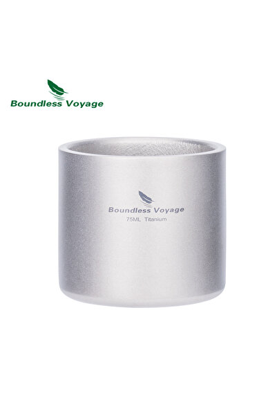 Choice كوب Ti3045D 75 مل من Boundless Voyage المصنوع من التيتانيوم ذو الجدار ...