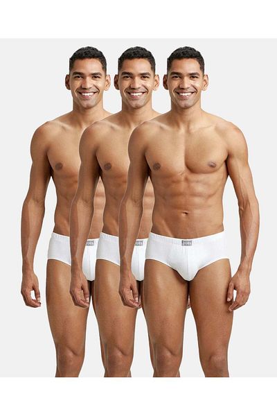 JOCKEY Mordern Classic Poco Brief 3Pcs Pck 8035-03 White