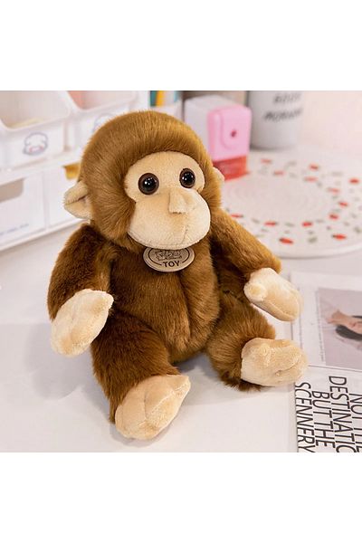 Choice 17cm as picture Lifelike 17/30cm Simulation Monkey Doll Funny Plush Toys Soft Wild Animals Appease D