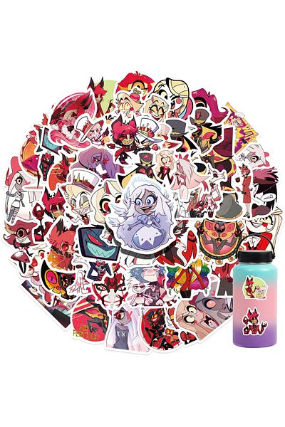 Choice 52 Pcs 52pcs Hell Hotel Anime Charlie Scrapbook Stickers Diy Diary Laptop Luggage Skateboard Graffit