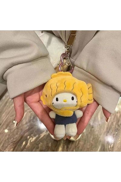 Choice Cinnamoroll 14cm Sanrio Cinnamoroll Kawaii Stuffed Plushie Taiyaki Doll Cartoon Cute Plush Doll Doll
