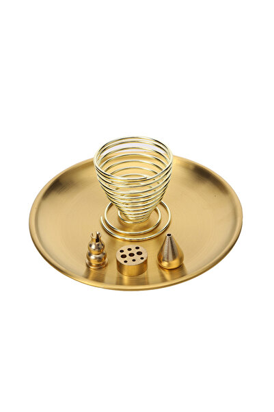 Choice مجموعة مبخرة مع حامل وصينية ديكور للمكتب وزينة سطح الطاولة ومبخرة البخور.