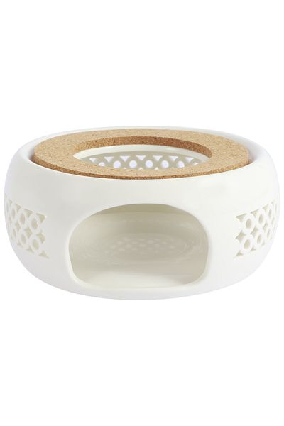 Choice White Ceramic Teapot Warmer Holder Base Hollow Ceramic Teapot Heater Base Practical Tea Coffee Water