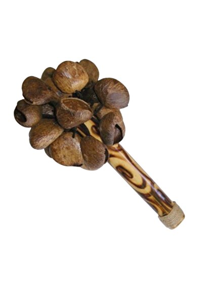 EXENET Marakas Mangis El Yapımı Sağlıklı Ritim Enstrüman Doğal Ahşap Kiki Çın...