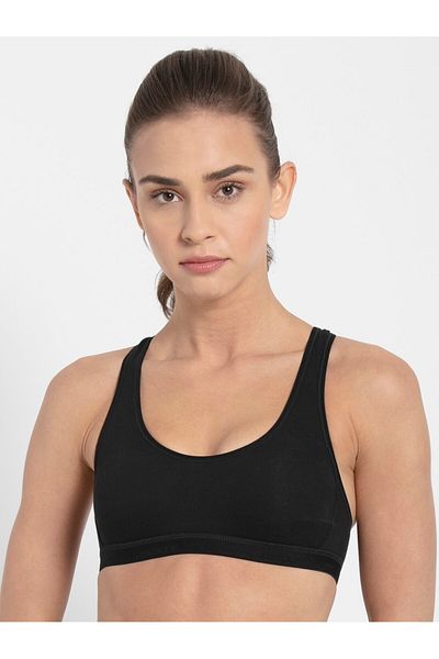 JOCKEY Active Racer Back Bra 1381-01 Black