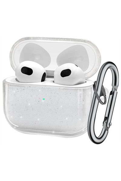 Choice For Airpods 3 Glitter Bling Glitter Soft TPU Earphone Case with Keychain for Airpods Pro 2 Generatio
