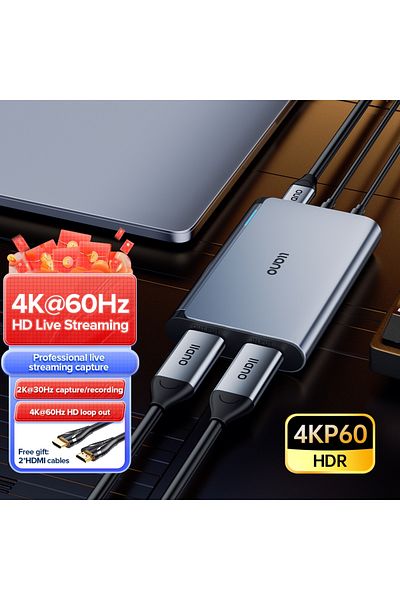 Choice بطاقة التقاط الفيديو والصوت Silver Llano 4k، جهاز التقاط الفيديو USB 3.0 HDMI، دقة Full HD 1080 بكسل للألعاب