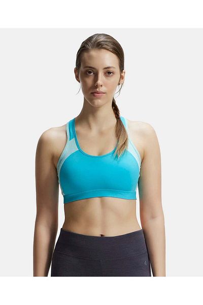 JOCKEY Power Back Padded Active Bra 1380-01 Blue