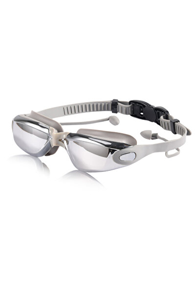 Choice نظارات سباحة رمادية اللون للبالغين مع سدادات أذن للرجال والنساء نظارات...