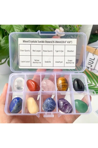 Choice 10 قطع عشوائية من أحجار شقرا النبض الكريستالية المتساقطة العلاج الروحي هدية التأمل المثالية لك