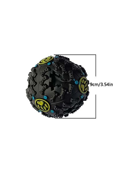 Choice G465a Black Medium 1pc Black Molars Bite Sound Toy Leaky Food Ball Dog Suitable For Large, Medium An