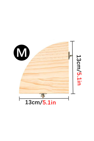 choice2 M 13x13cm Fan-shaped Bird Parrot Wooden Stand Rack Bird Cage Accessor...