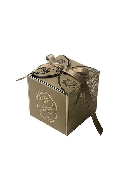 Choice 5x5x5cm 10pcs Champagne And Ribbon 10-400pcs/lot French Sugar Box Light Luxury Golden Candy Champagn
