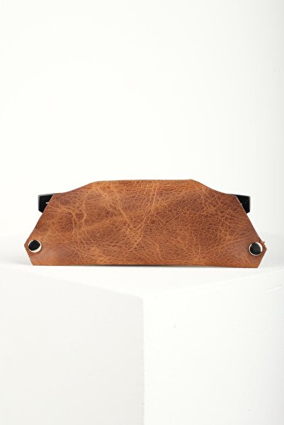 WATCHOFROYAL Genuine Leather Buttero Clot Tan Glasses Pouch