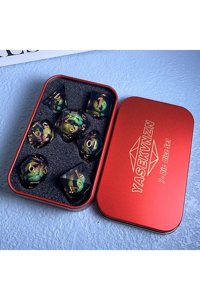 Choice 1 Active Eye Black Sharp Edge Active Eye Dice Sets For Rpg Role Playing Dungeons And Dragons Resin P
