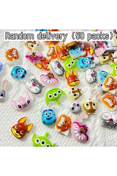 Choice Random Delivery 50 No.33 10/50pcs New Cartoon Nail Accessories Nail Decoration Diy Resin Accessorie