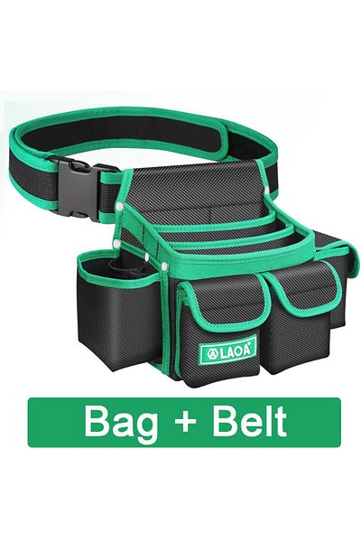 LAOA Plus Size Electrician's Waist Bag Multifunctional Carpenter's Bag Thickened 1680D Oxford Fab...
