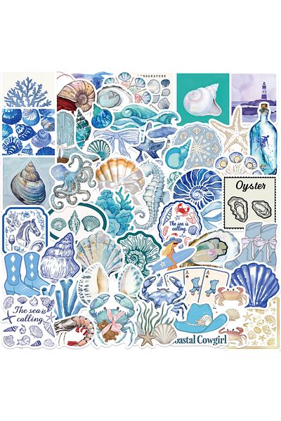 Choice 50pcs 50pcs The Coastal Girl Stickers Skateboard Notebook Luggage Phone Car Sticker Toy Kawaii Carto