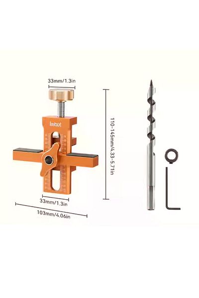 toohr 1pcs B Set Woodworking Cabinet Door Installation Jig, Door Panel Installation Rebounding Device Dril