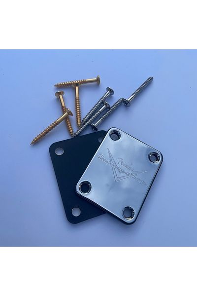 Choice Neckplate-cs For Fender Custom Shop Screws Neck Connection Plate Gold&chrome Electric Guitar Hardwar
