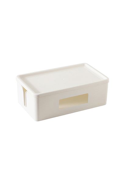 Choice White 1pc Cable Storage Box Desktop Power Plug Board Storage Box Wireless Wifi Router Bracelet Deskt