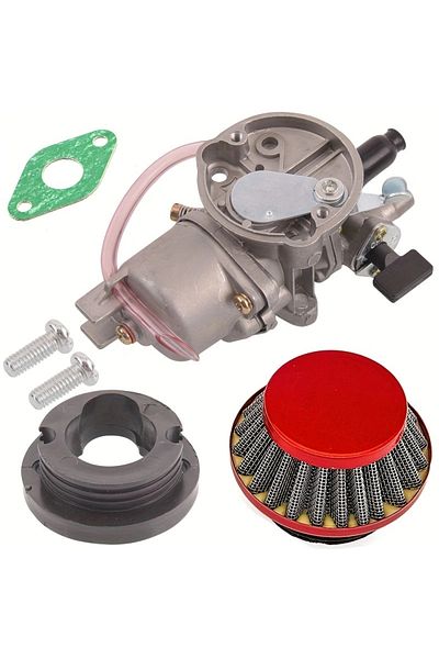 Choice Af0110-red 2 Stroke Carb Carburetor With Pod Air Filter Manifold Inlet Pipe For 43cc 47cc 49cc Air C